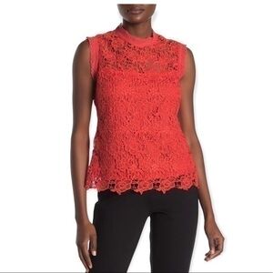 Anthropologies Nanette Lepore lace/crochet overlay top